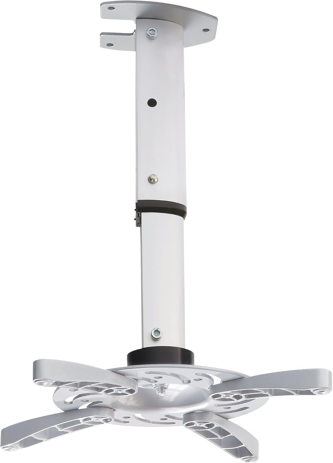Techly ICA-PM-102S Universal Deckenhalterung für Beamer, ausziehbar, 30-37cm Silber, 30-37cm