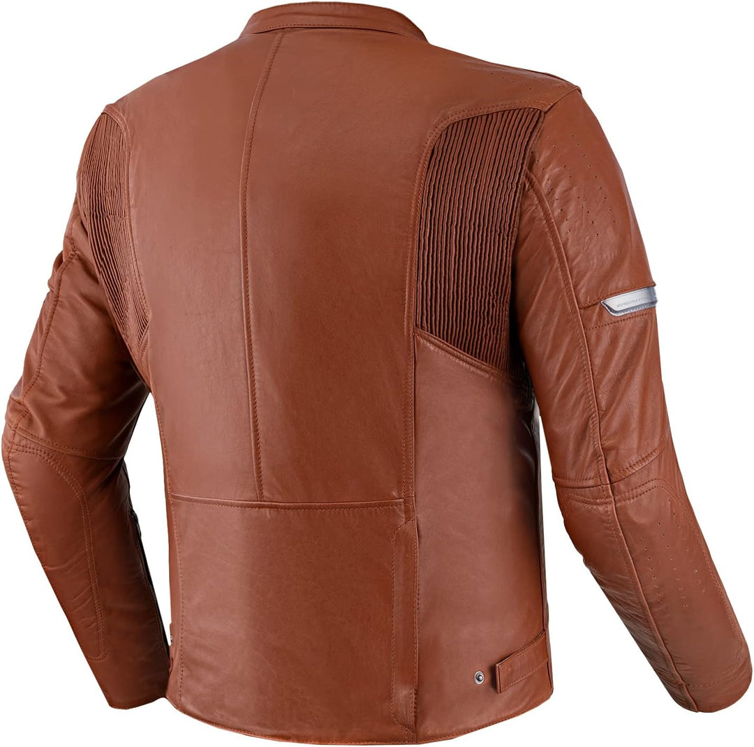 SHIMA HUNTER Motorradjacke Herren | Vintage Biker-Lederjacke Belüftet mit CE Rücken, Schulter und El