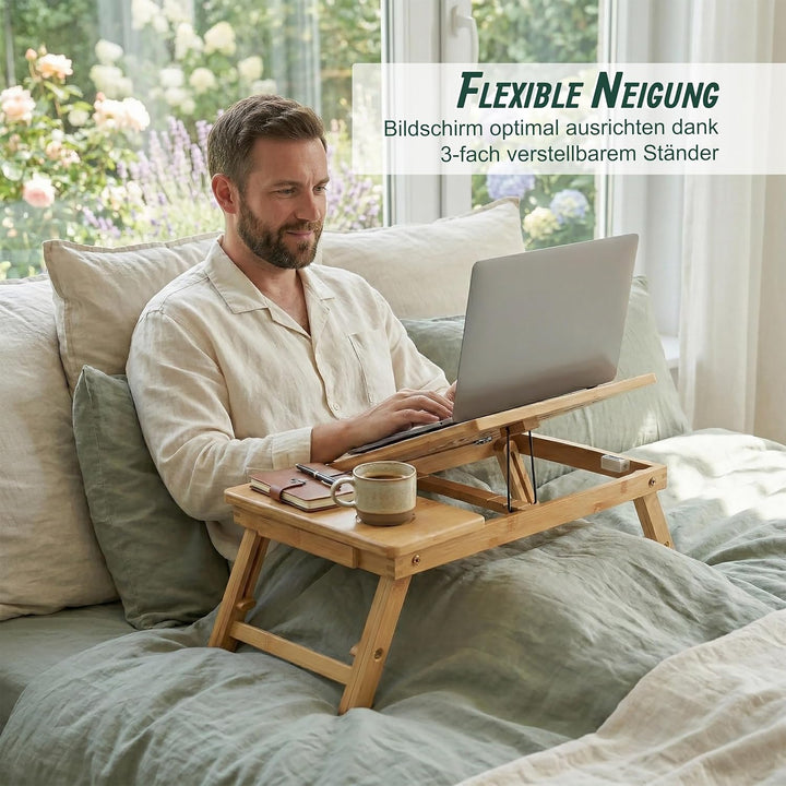 Relaxdays Laptop-Ständer, für 11,6-17,3 Zoll, höhenverstellbarer Laptophalter, Getränkehalter, Schub