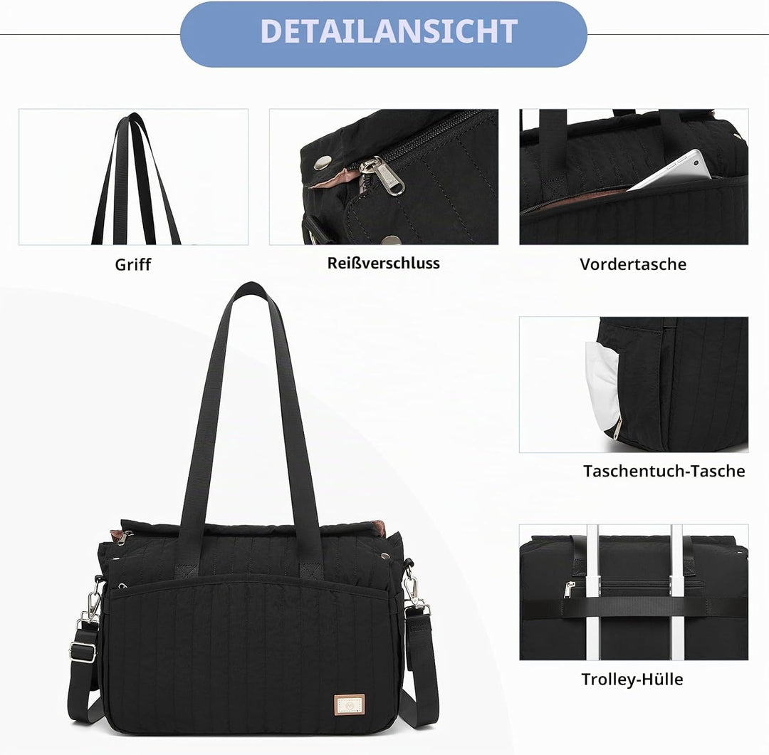 Miss Lulu Wickeltasche für Kinderwagen Wasserdichte Multifunktionale Babytasche mit Kinderwagenhaken