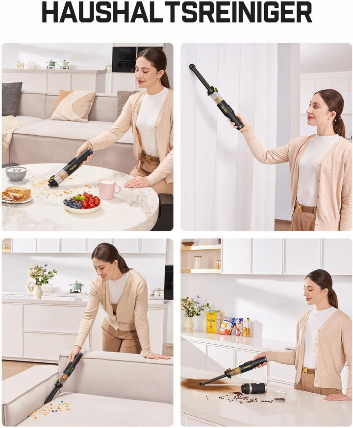 Fanttik Slim V10 Lite Kabelloser Handstaubsauger, 0,45 kg Leichtbau mit All-in-One-Station, 12000 Pa