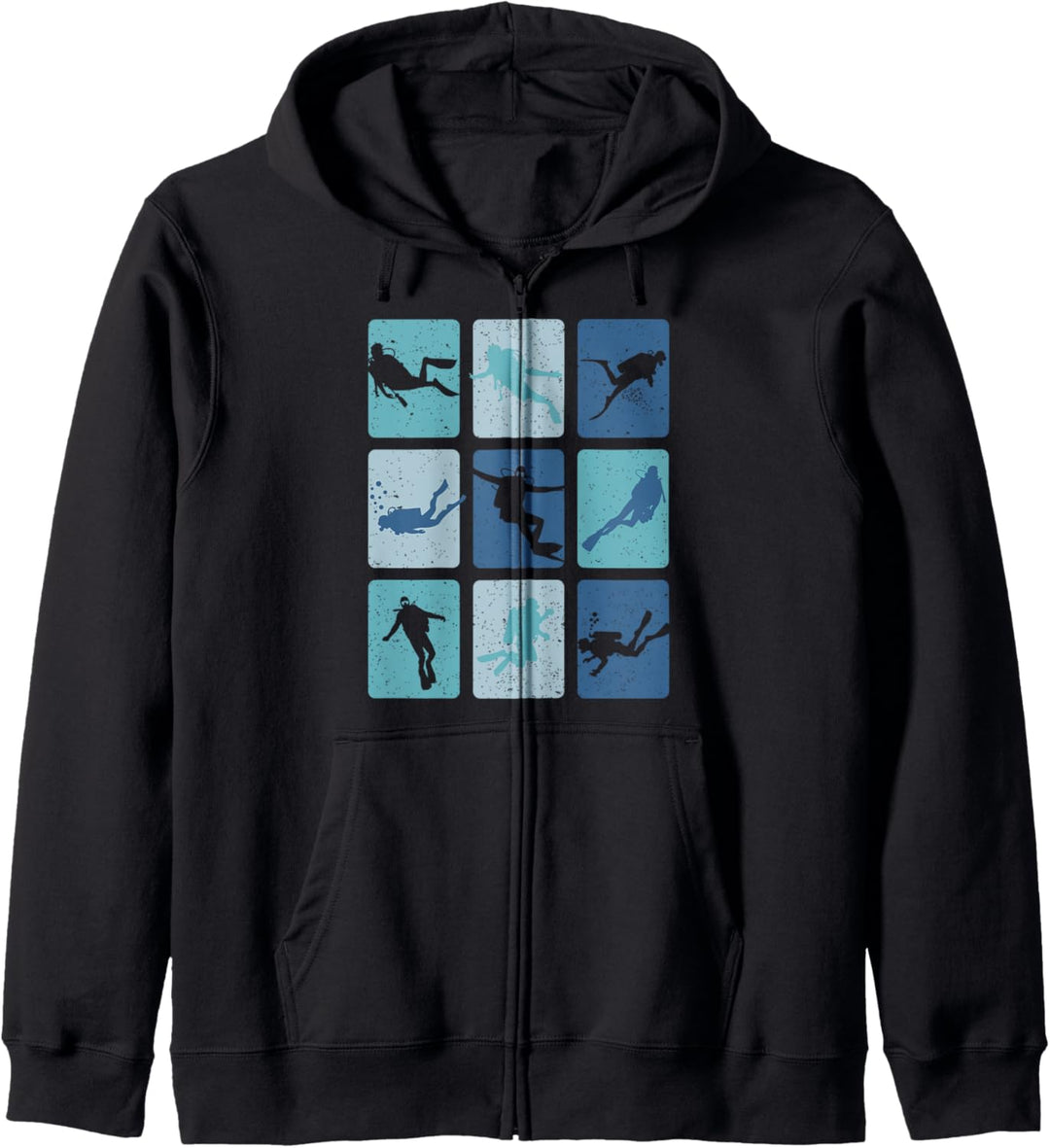Retro Taucher Scuba Tauchen Vintage Diver Diving Ocean Kapuzenjacke