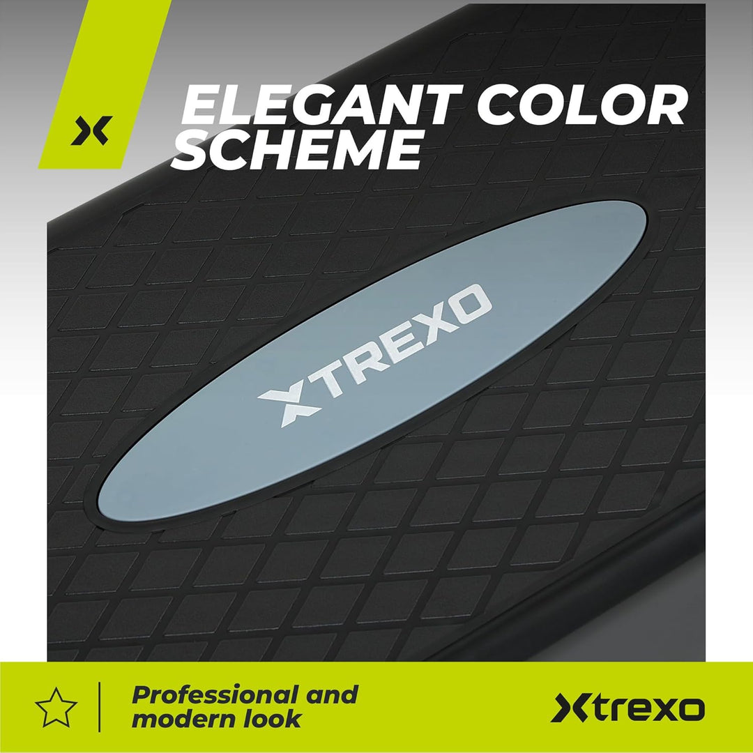 TREXO Aerobic Step 68 x 28 cm Für Cardio- und Fitnesstraining Höhenverstellbar 15-20 cm Langlebig au