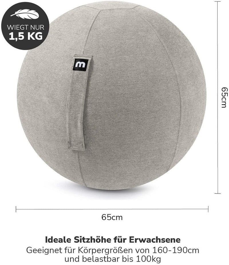 mokebo Stoff Sitzball Büro ergonomisch &