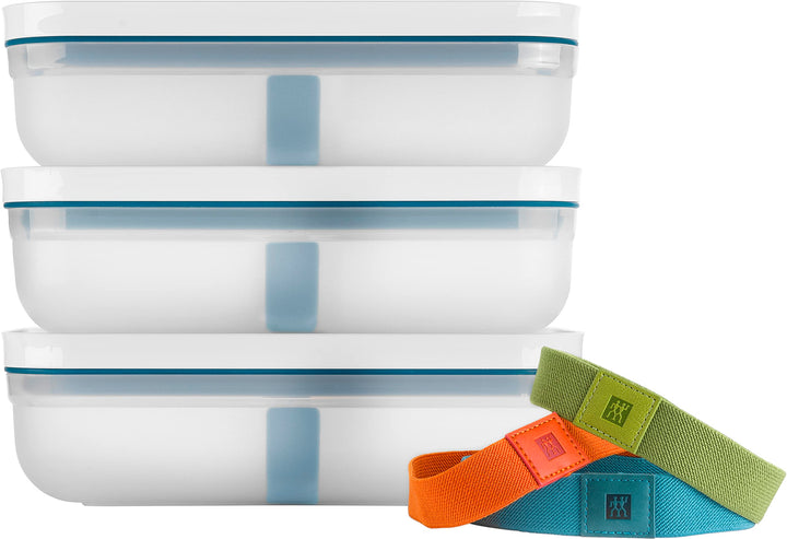 ZWILLING Fresh & Save Vakuum Lunchboxenset, Grösse L, 3tlg, Kunststoff, La Mer