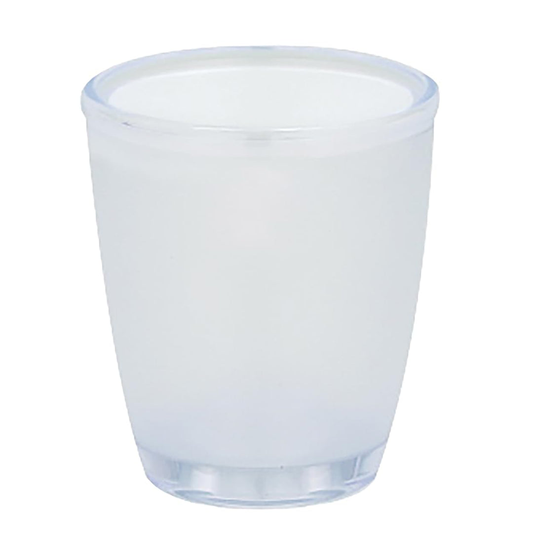 Spirella Zahnputzbecher Zahnbürstenhalter Toronto 8,5x9,5 cm - Transparent Weiss