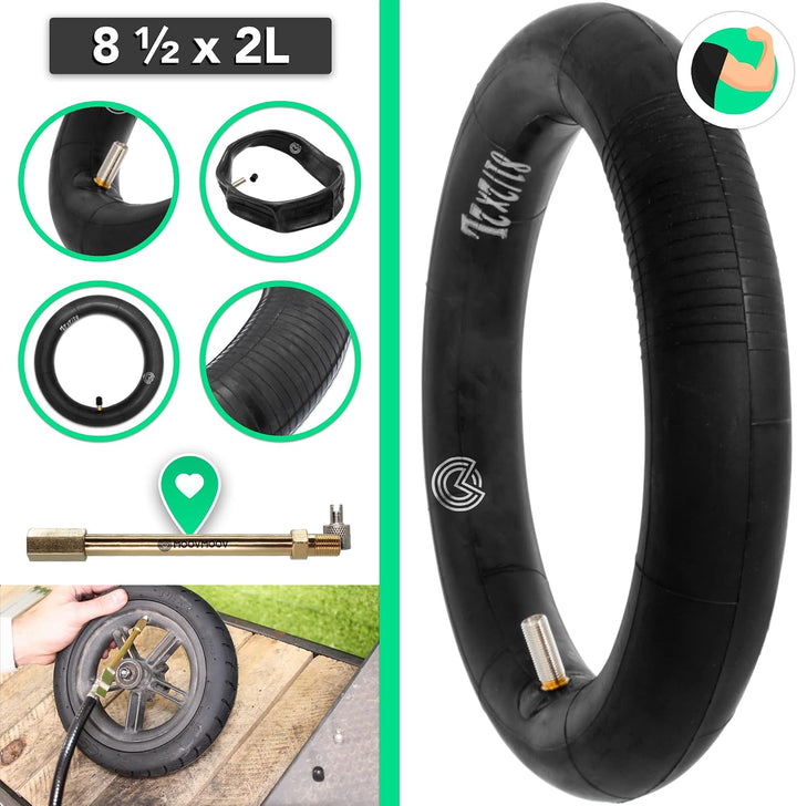 MOOVMOOV V3 Kit - e scooter Luftreifen Set 8 1/2 x2 für einfache Montage - e-scooter ersatzteile 8,5