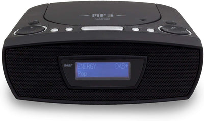 Soundmaster URD480SW DAB+ UKW Digital Radiowecker mit CD-Player MP3 Hörbuchfunktion USB Kopfhörerans