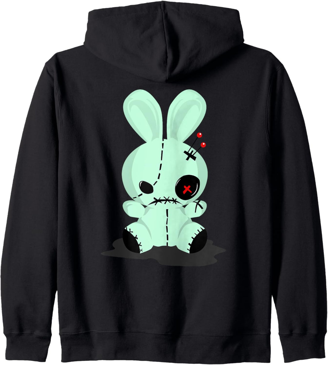 Pastel Gothic Sweatshirt Green Voodoo-Puppe Kapuzenjacke