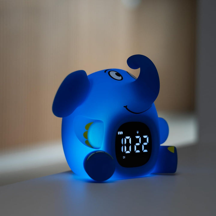 Bresser DieMaus Lichtwecker für Kinder – Elefant, Nachtlicht in 3 Stufen, kindersicheres Silikon, 6