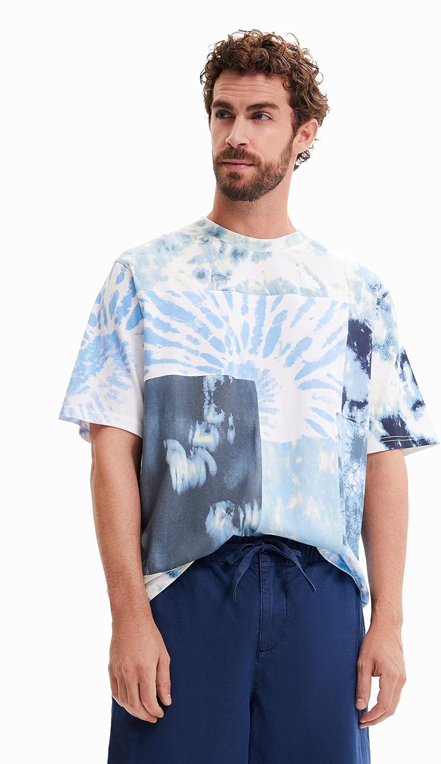 Desigual Herren Shirt XL Blau, XL Blau