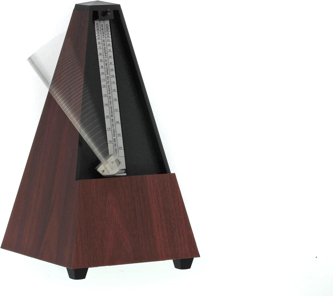 Wittner Metronom 816K Kunststoffgehäuse mit Glocke Taktell Pyramidenform schwarz, schwarz