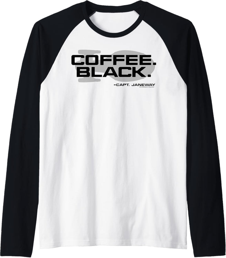 Star Trek Voyager Coffee Black Capt. Janeway Raglan