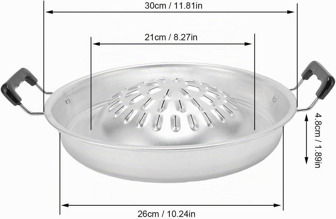 Thai Korean BBQ Grill Pfanne, 2 in 1 Sogar Heizung Heisstopf Grill Holzkohlewanne Eisen Grillschale
