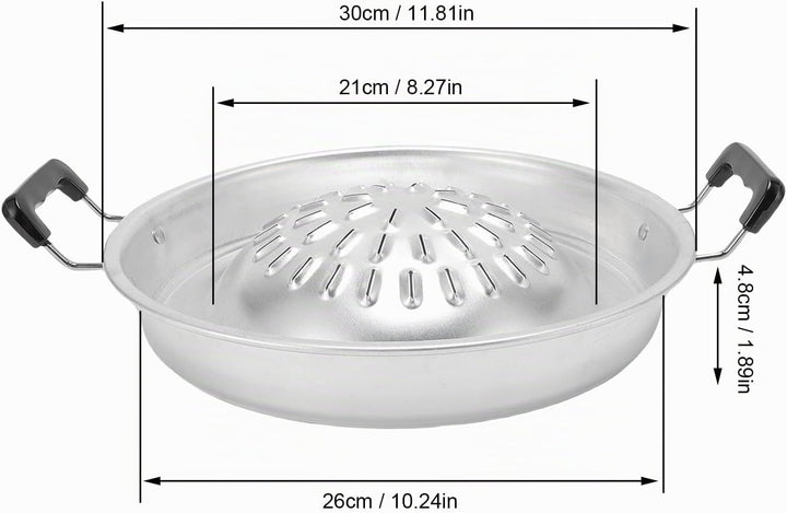 Thai Korean BBQ Grill Pfanne, 2 in 1 Sogar Heizung Heisstopf Grill Holzkohlewanne Eisen Grillschale