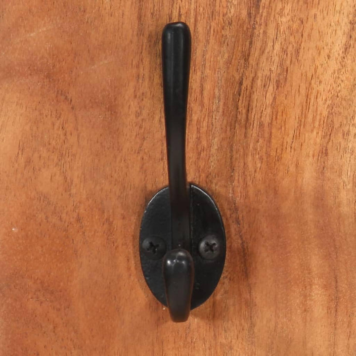 vidaXL 2x Massivholz Akazie Wandgarderobe Vintage-Stil Garderobenpaneel Garderobe Wandpaneel Flurgar
