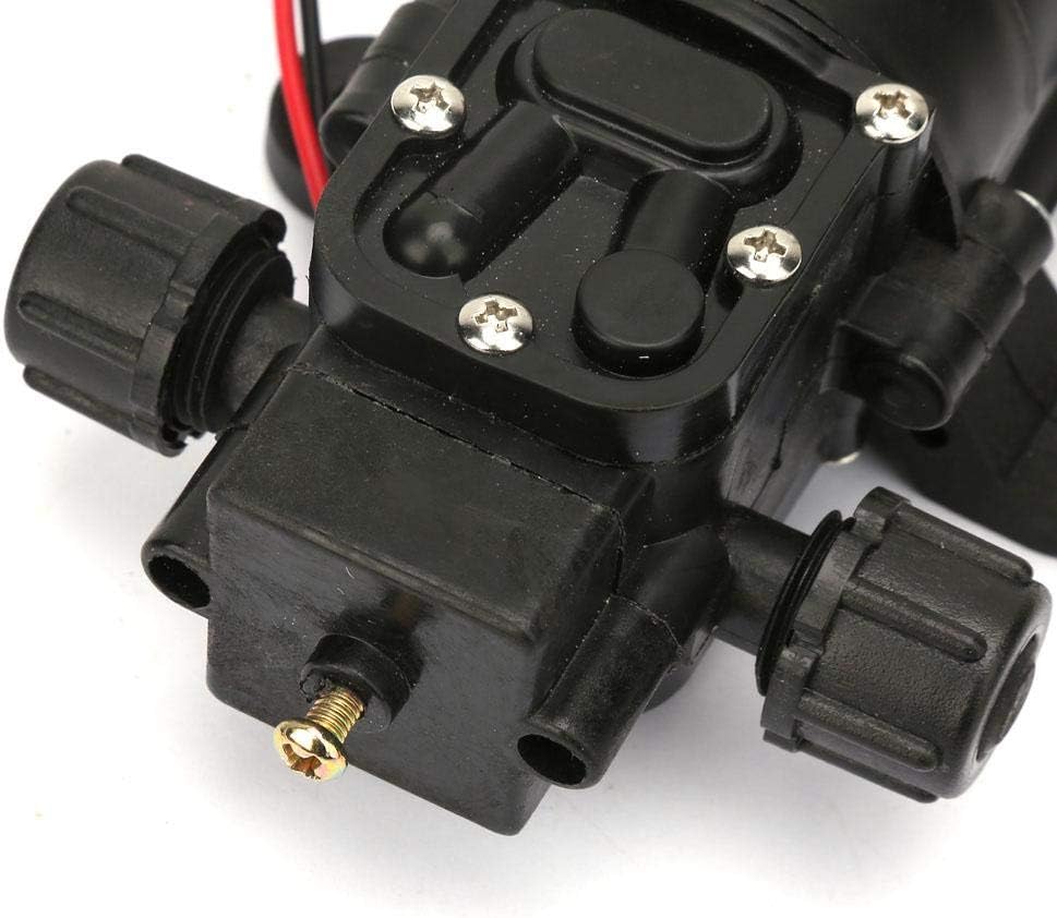 Vikye Wasserpumpe, DC 12V 70W, 6L/Min, Schwarz, Membranpumpe, Hochdruck, Reinwasserpumpe