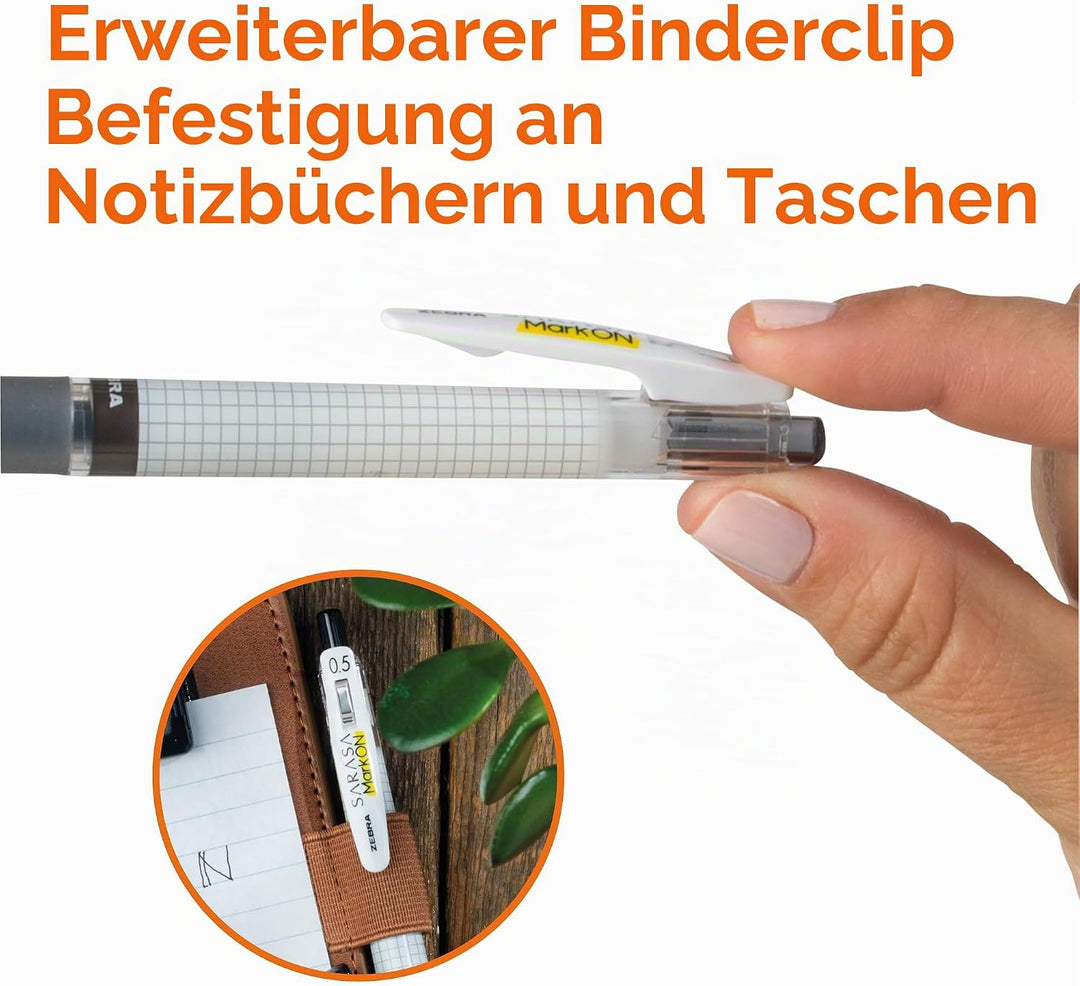 Zebra Pen Sarasa Mark ON Gel-Druckstift, feine Spitze, 0,5 mm, schwarze Tinte, 12 St ck