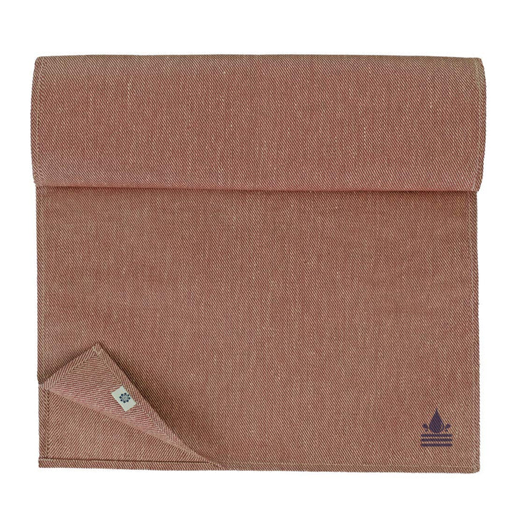 Linen &amp; Cotton Tischläufer Stoff Wasserdicht Fleckschutz Pflegeleicht Pietro -100% Leinen, Bordeaux