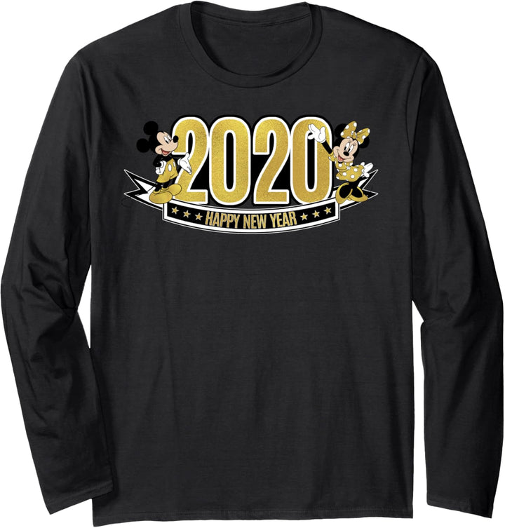Disney Mickey And Friends New Year Mickey And Minnie 2020 Langarmshirt