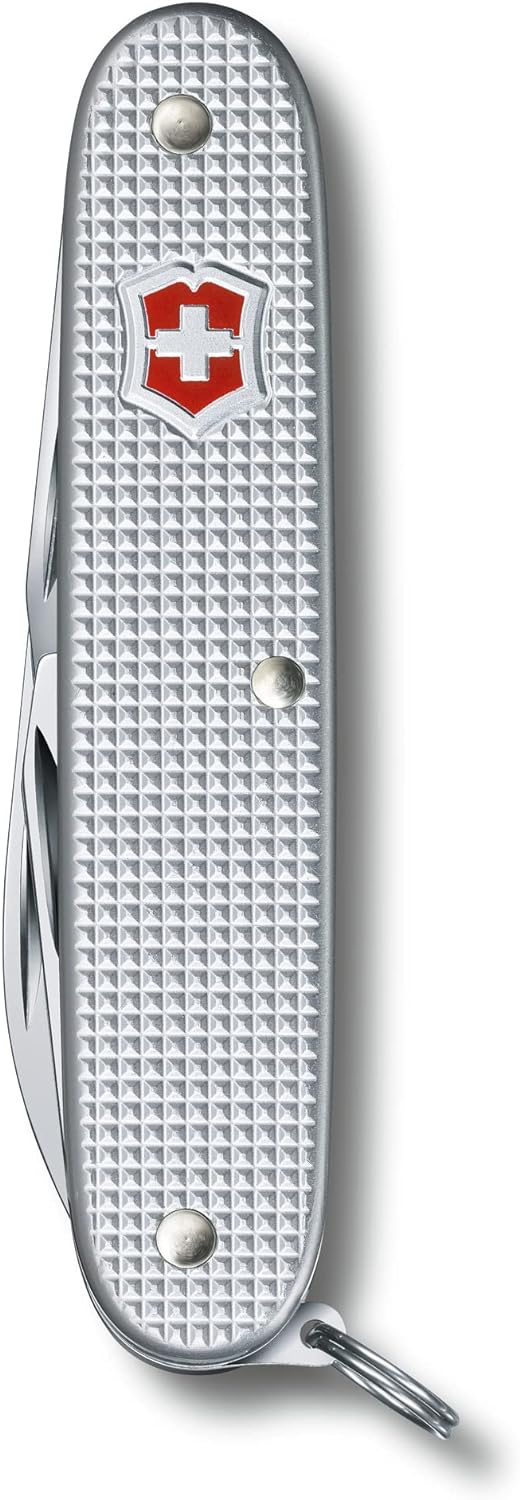 Victorinox Taschenmesser Pioneer Alox (8 Funktionen, Stechahle, Klinge, Dosenöffner) Silber (B1) Sin