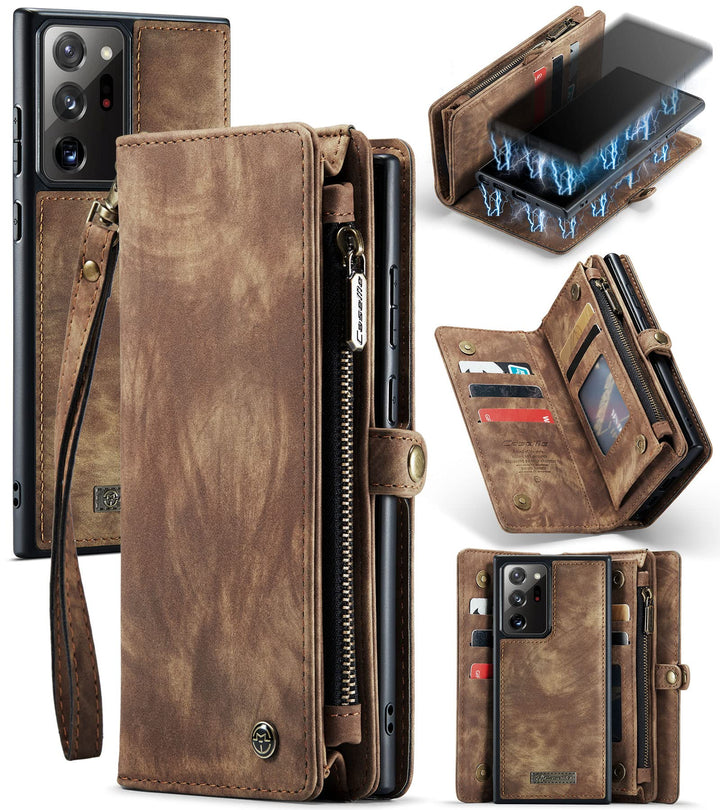 UFinetech Abnehmbar Magnetische Samsung Galaxy Note 20 Ultra Hülle Tasche Case Stylish Luxus TPU Led
