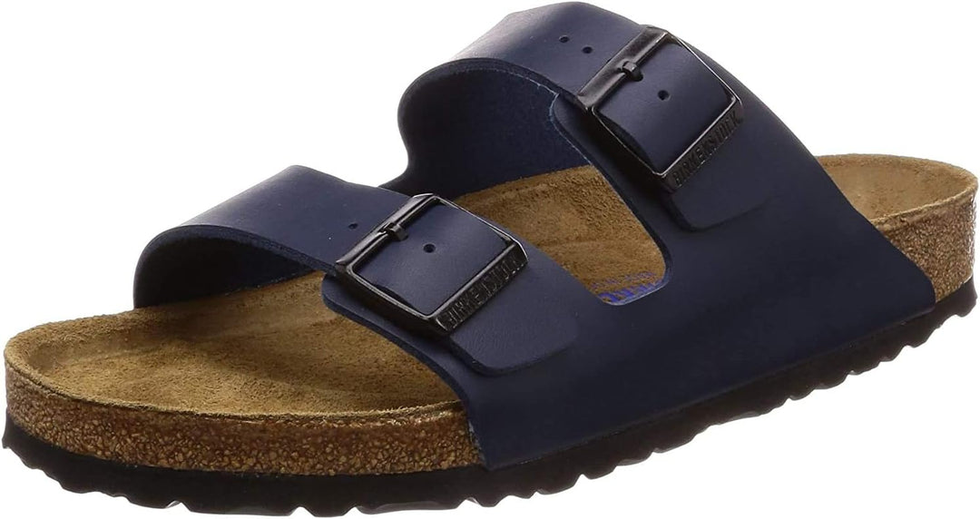 Birkenstock Classic Arizona Vegan Unisex-Erwachsene Pantoletten 42 EU Blau, 42 EU Blau