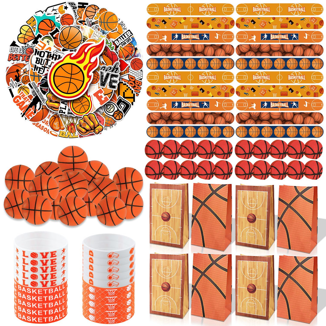 Basketball Partygeschenke 150Pcs Basketball Party Zubehör Basketball Armbänder Baseball Aufkleber Mi