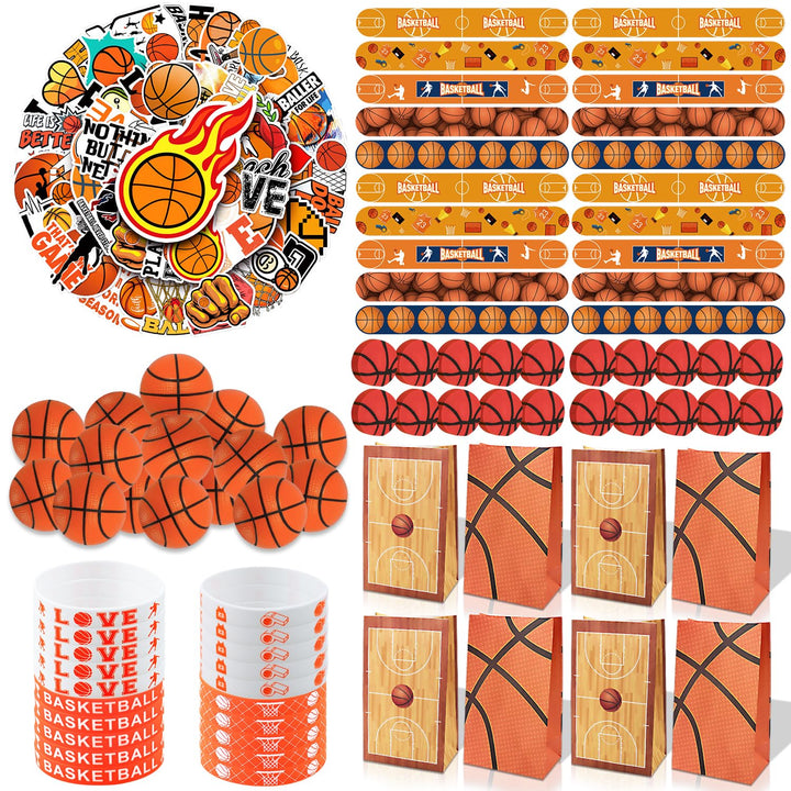 Basketball Partygeschenke 150Pcs Basketball Party Zubehör Basketball Armbänder Baseball Aufkleber Mi
