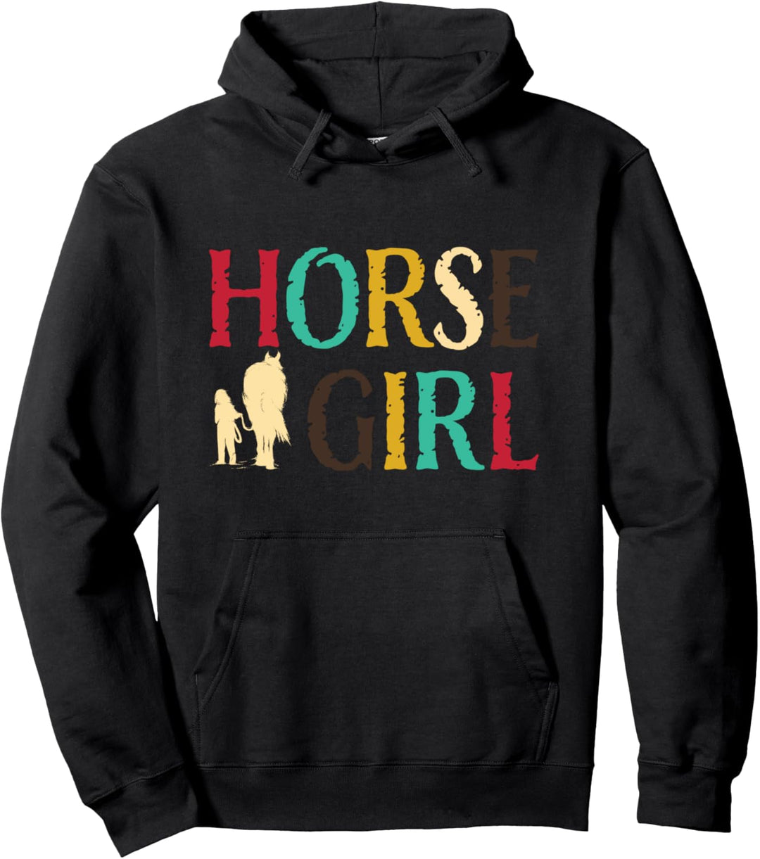 Horse Girl - Reiterin - Retro Cowgirl Reiter Mädchen Pullover Hoodie
