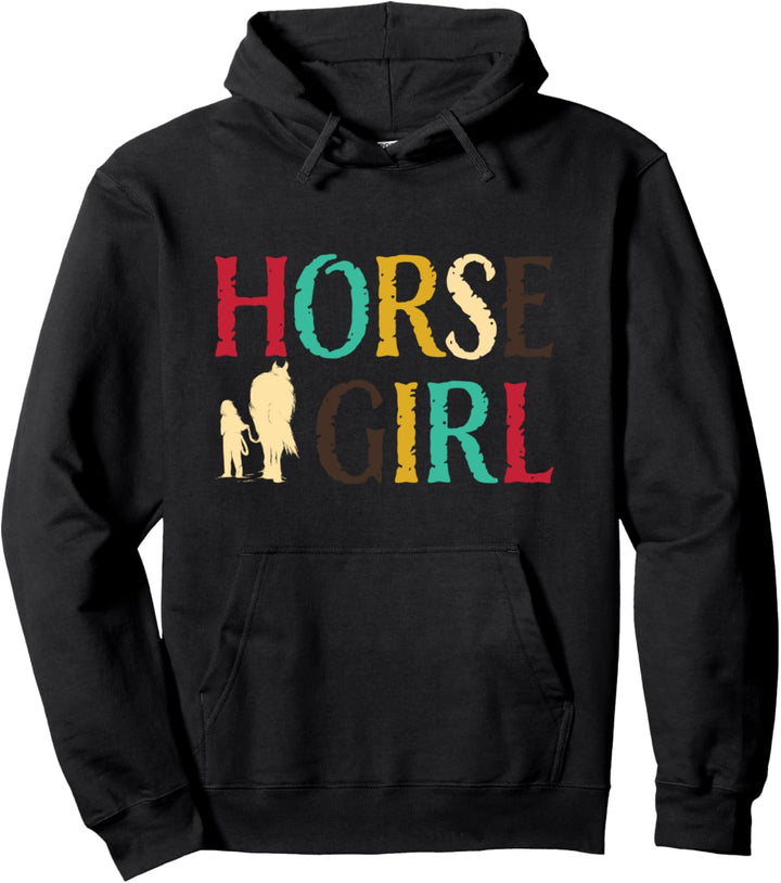 Horse Girl - Reiterin - Retro Cowgirl Reiter Mädchen Pullover Hoodie