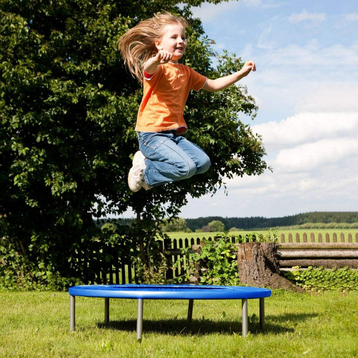 GOPLUS Trampolin Indoor, Ø97cm Fitnesstrampolin bis 150 kg belastbar, Kindertrampolin klappbar mit r