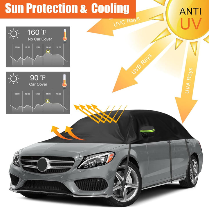Halbe Autoabdeckung Ersatz für Mercedes-Benz C-Class 2015-2024, Halbgarage Upgrade Verdickter Allwet