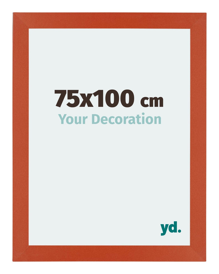 yd. Your Decoration - Bilderrahmen 75x100 cm - Orange - Billderrahmen aus MDF mit Acrylglas - Antire