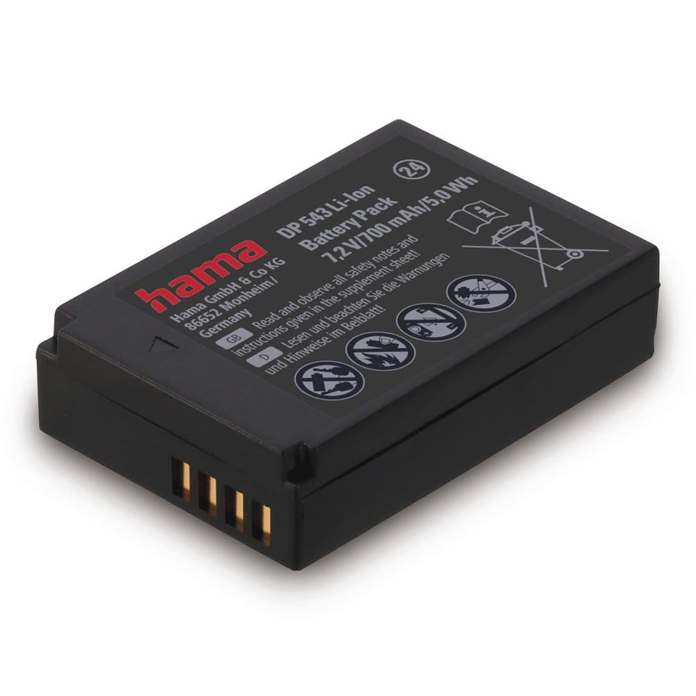 Hama Li-Ion Akku „DP543“ für Canon LP-E12 (Liion Akku, Ersatzakku, Akku Pack, Akku 700mAh, Li Ion Ak