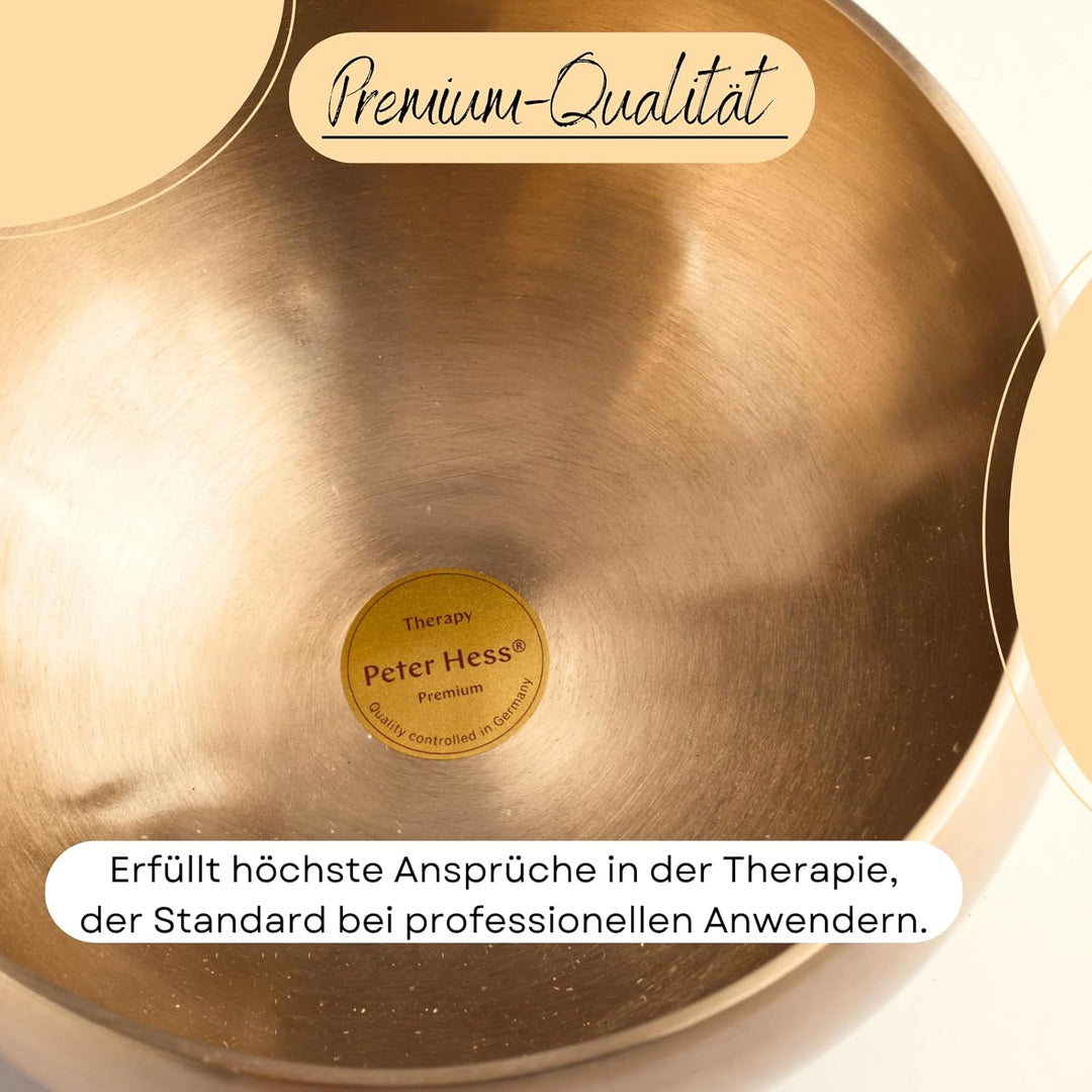 Peter Hess Therapieklangschale Universalschale (21 cm, 900 g) Klangschale mit Filzschlägel und Unter