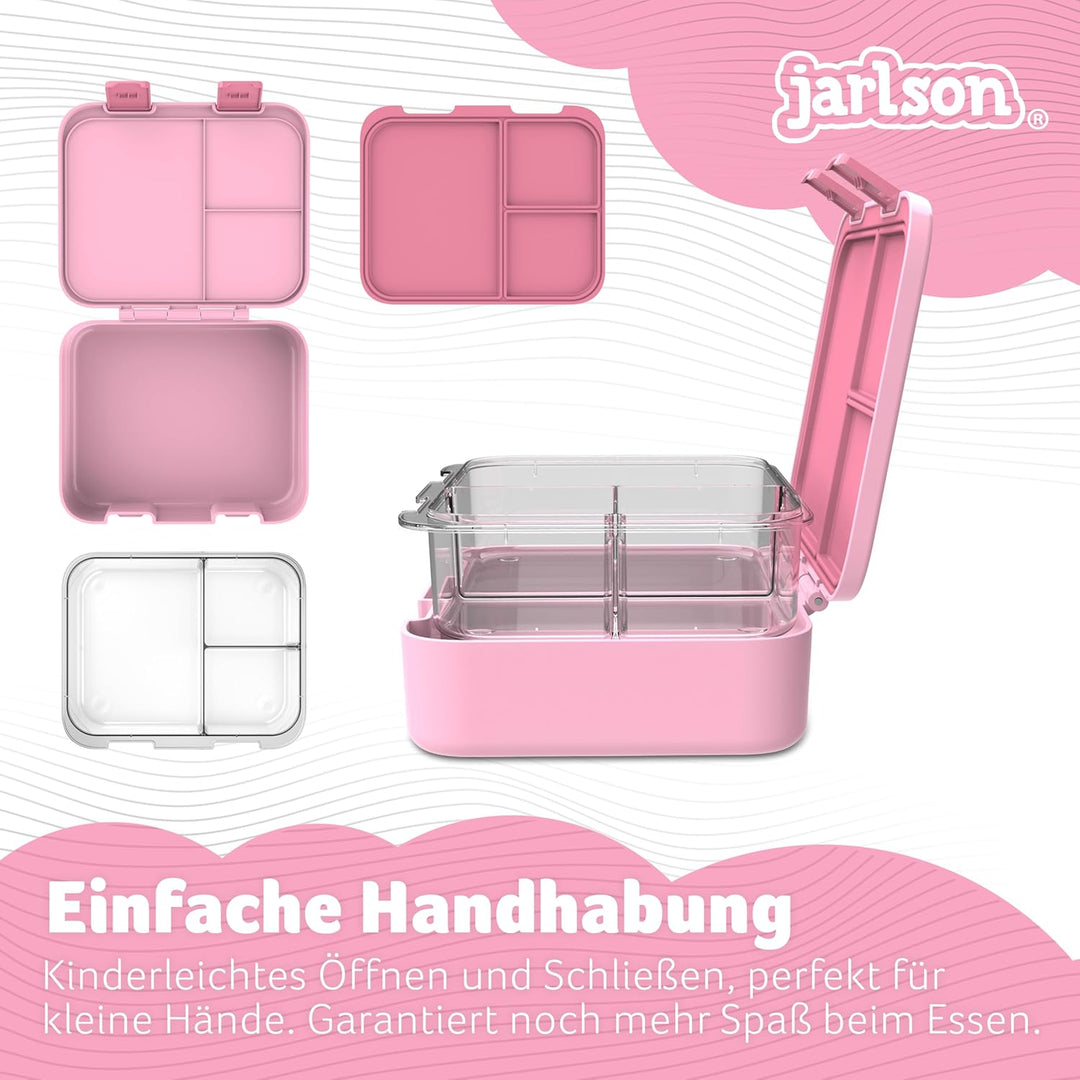 Jarlson® Brotdose Kinder mit Fächern MILI [AUSLAUFSICHER] - Bento Lunchbox für Schule, Kita & Kinder