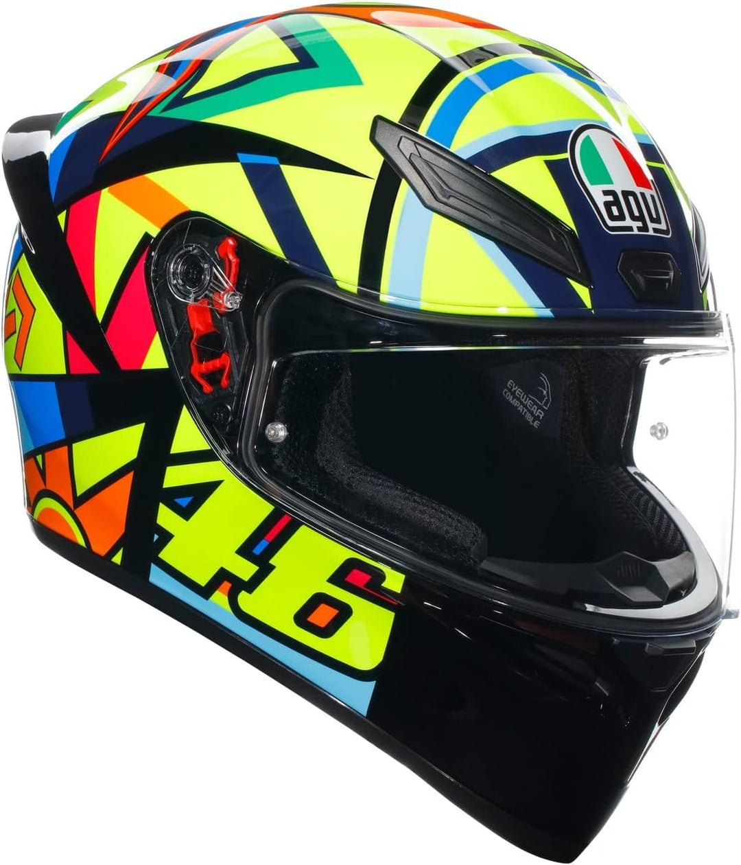 AGV K1 S Soleluna 2017 Integralhelm (gelb/blau/rot) S (55), S (55)