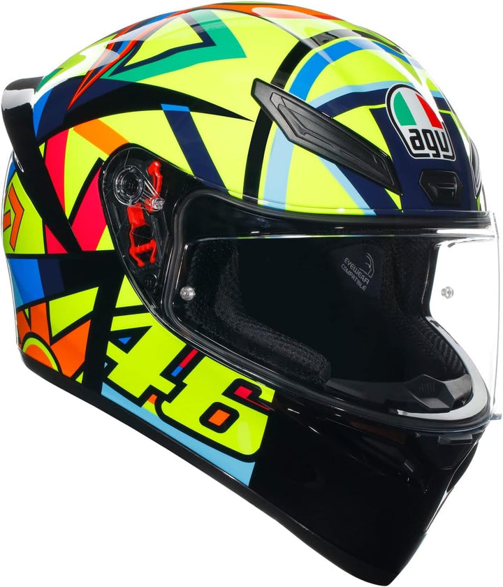 AGV K1 S Soleluna 2017 Integralhelm (gelb/blau/rot) S (55), S (55)