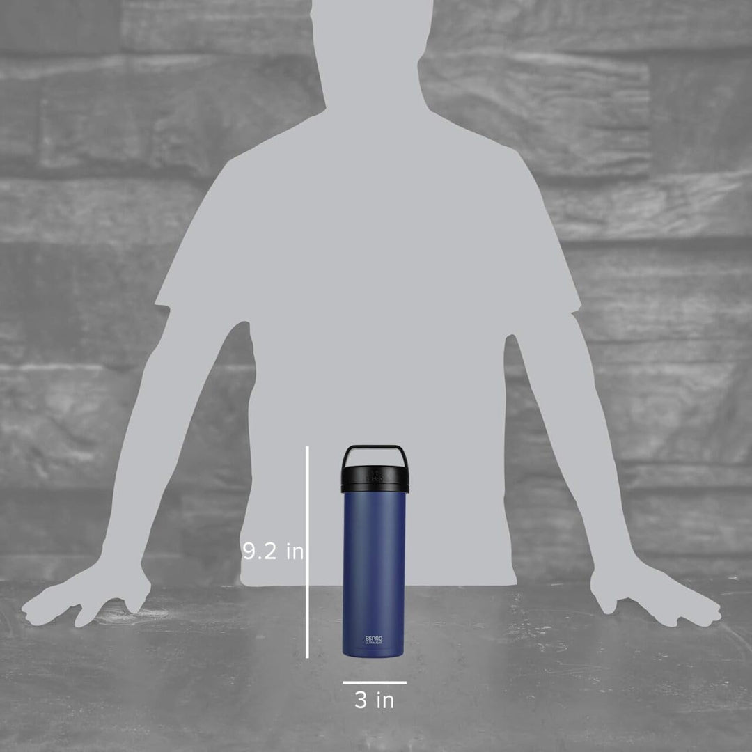 ESPRO – P0 Ultraleichte – Französische Kaffeepresse für Einzelportionen und leichte Trinkflasche für