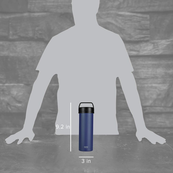 ESPRO – P0 Ultraleichte – Französische Kaffeepresse für Einzelportionen und leichte Trinkflasche für