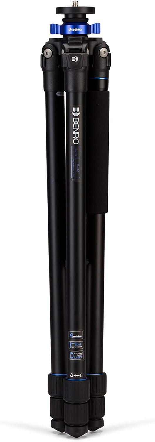 Benro tma27 a Mach3 AL Series 2 Tripod, 3 Abschnitt, Twist Lock, Monopod Umwandlung (schwarz), 2 Ser