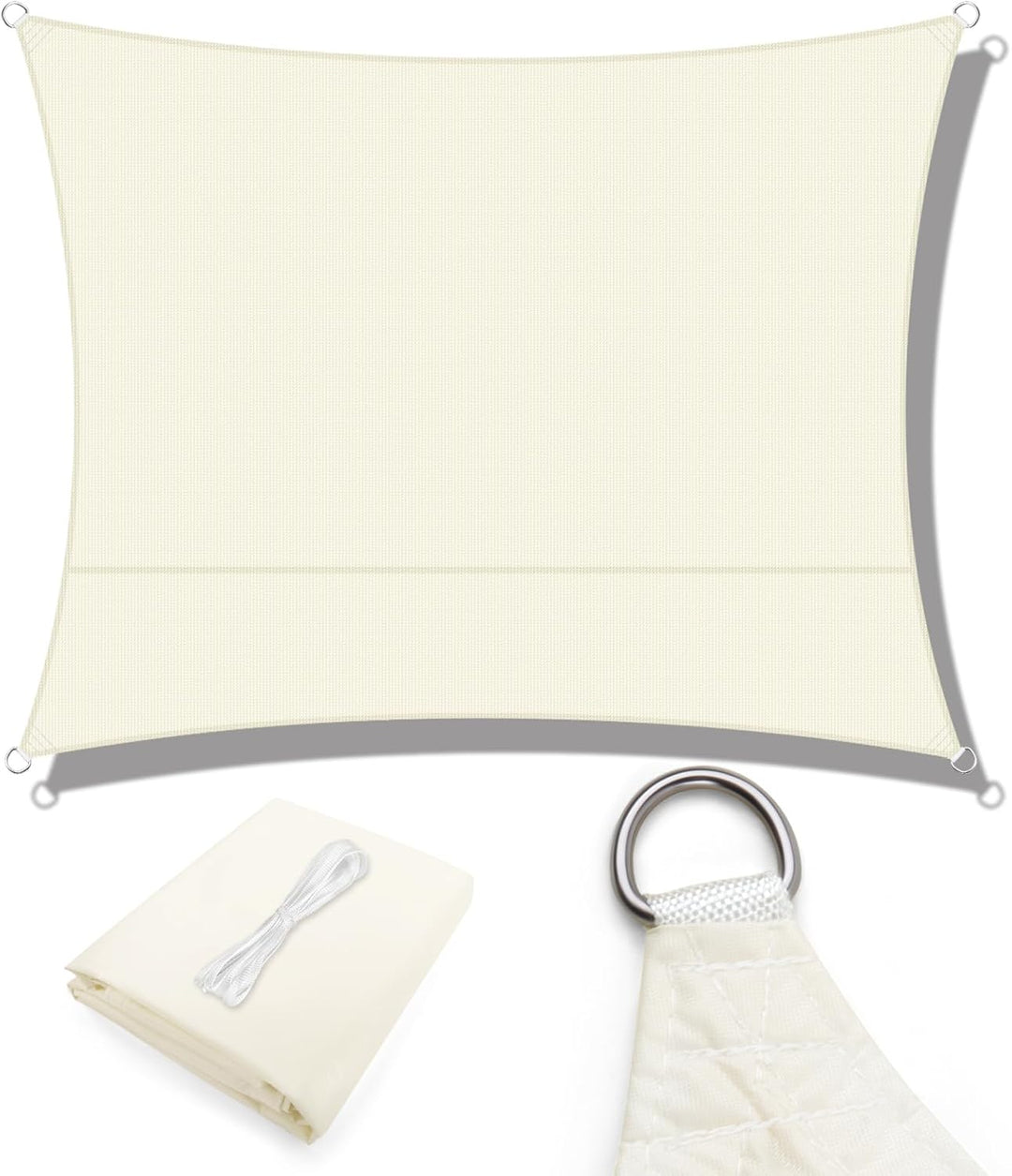LOVE STORY Sonnensegel Wasserdicht 2x3m Rechteckig mit Edelstahl Befestigung kit, Oxford SunSegel Wa