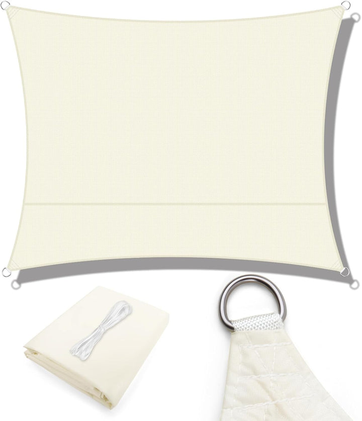 LOVE STORY Sonnensegel Wasserdicht 2x3m Rechteckig mit Edelstahl Befestigung kit, Oxford SunSegel Wa