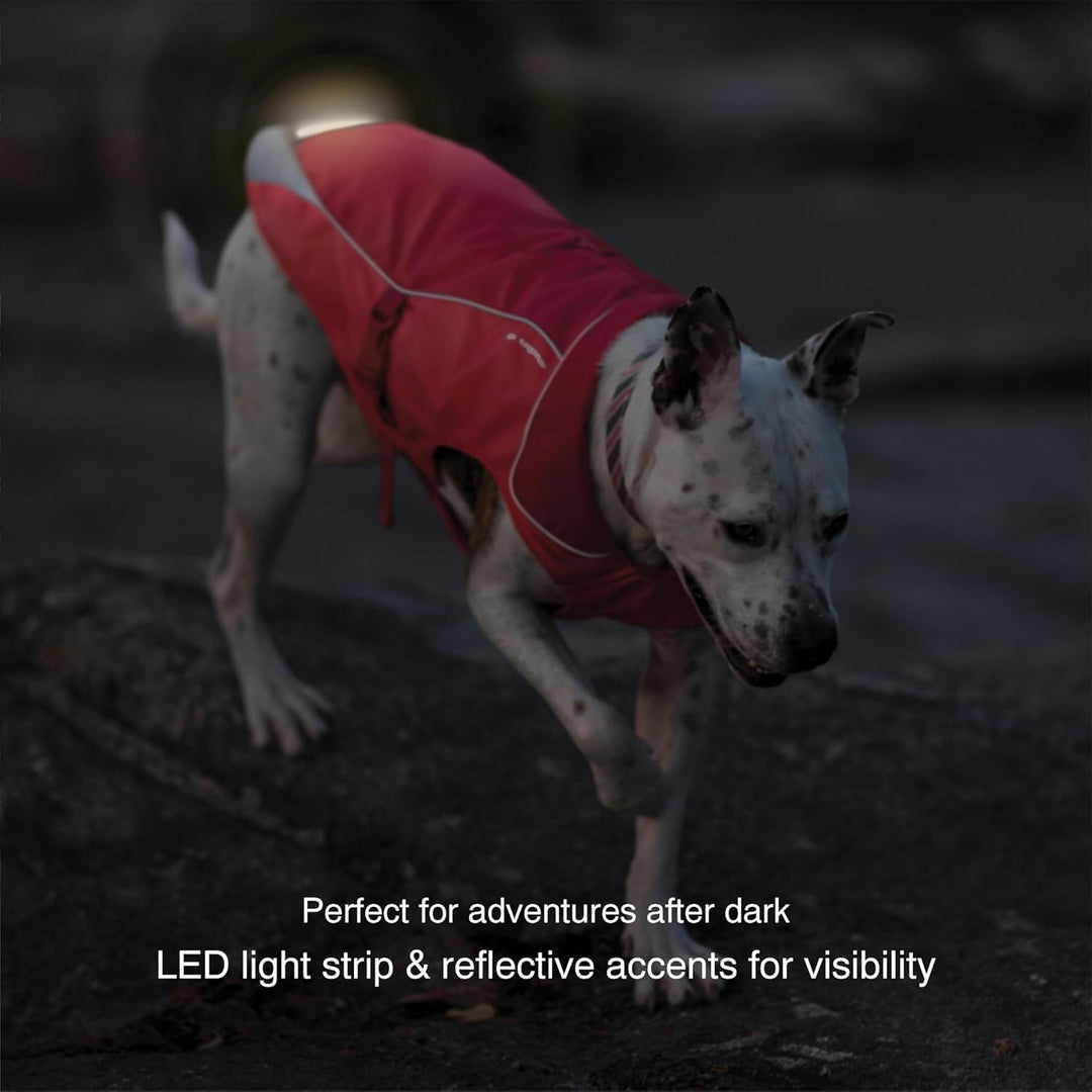 Kurgo North Country wasserdichter Hundemantel, Mit Fleece-Futter, LED-Licht für Nachtsichtbarkeit, G