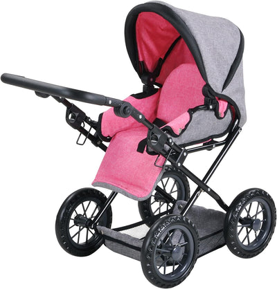 Knorrtoys 63122 63122-Puppenwagen Ruby-Jeans Grey Puppenwagen