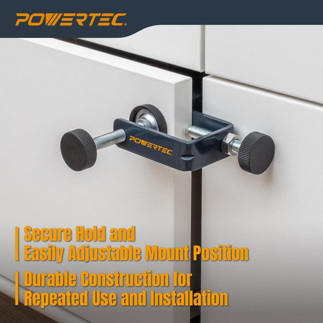 POWERTEC 71181 Schubladen-Front-Installationsklemmen | Schrank-Hardware-Vorrichtung | Schubladen-Vor