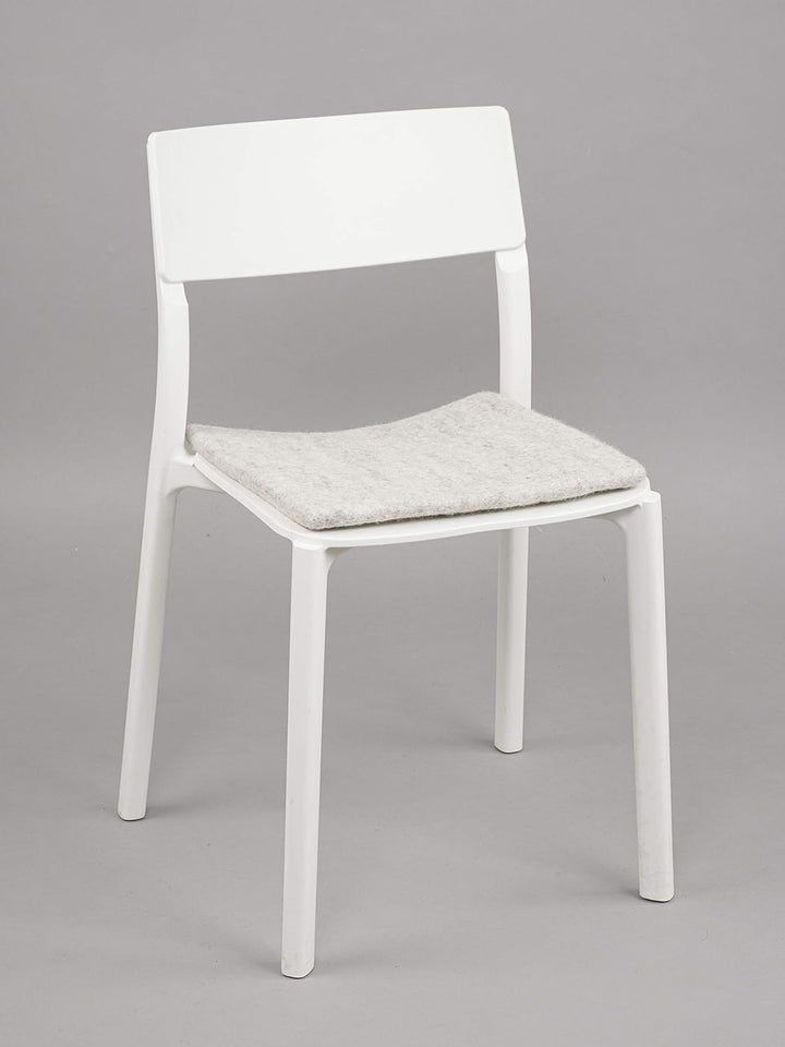 myfelt Flache Filz-Sitzauflage/Stuhlauflage - Béla - quadratisch, 36x36 cm, Beige Beige Meliert, Bei