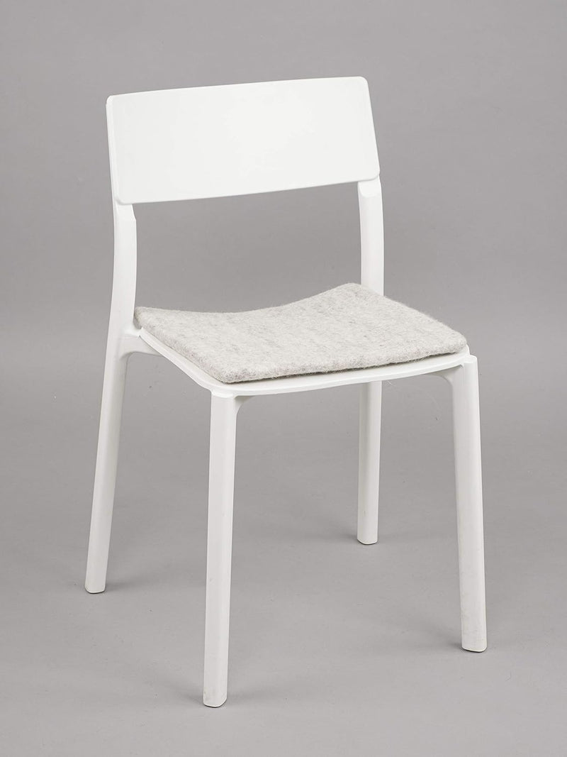 myfelt Flache Filz-Sitzauflage/Stuhlauflage - Béla - quadratisch, 36x36 cm, Beige Beige Meliert, Bei