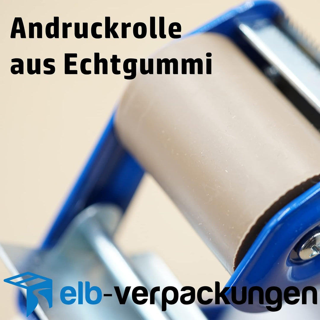 10 Stück - Handabroller - Profi-Ausführung - Version : STD - blau/blue - 50 mm - Klebebandabroller M